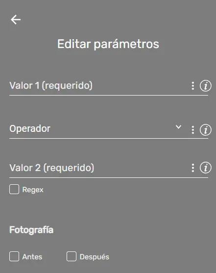 Parámetros comando Comparar STELA
