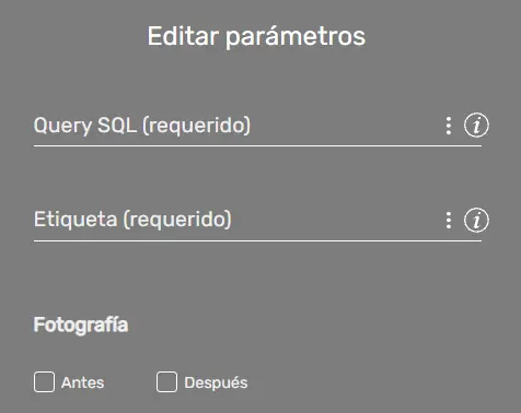 Comando SQL parámetros STELA