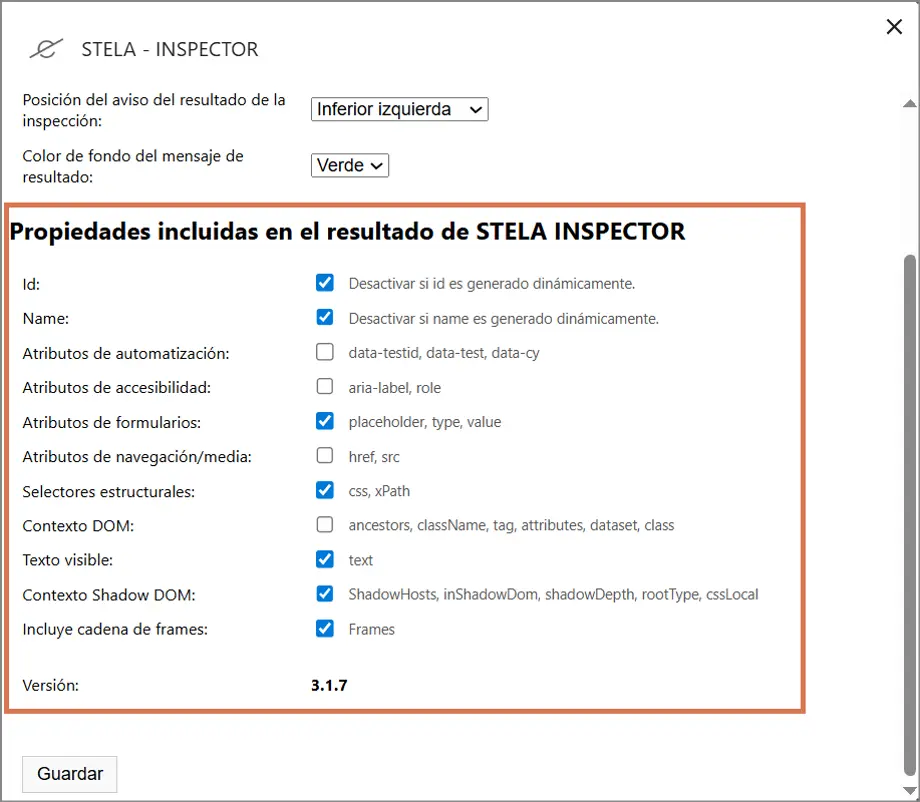 Stela inspector