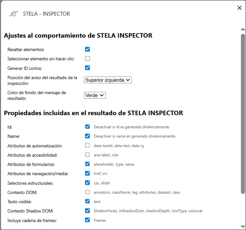 Stela inspector