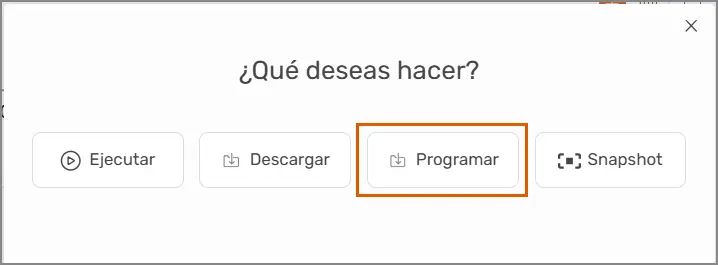 Ejecuciones Programadas