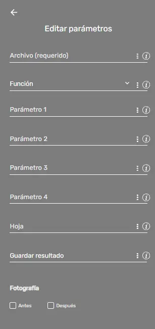 XlsFx Gsuite STELA Parámetros