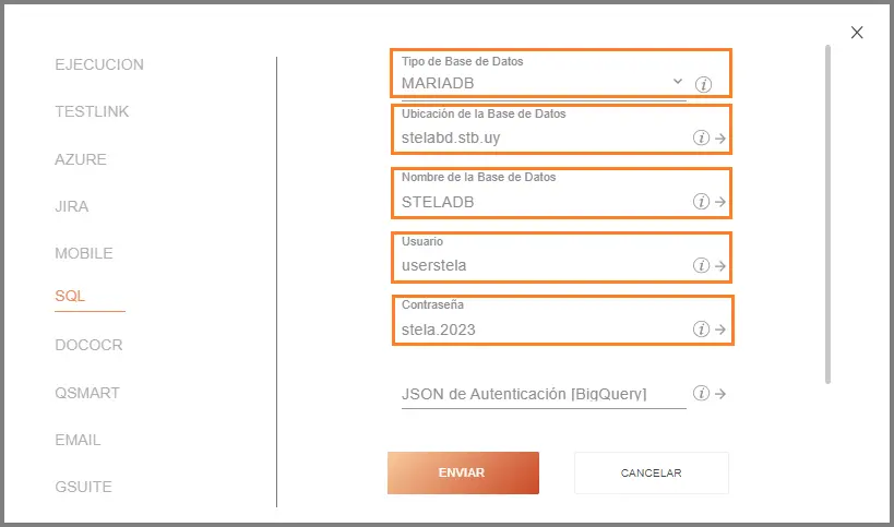 Configuración MariaDB