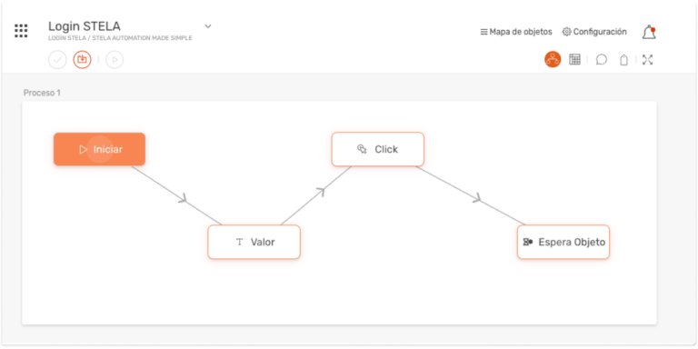 Screenshot de software STELA: Automatización sin Código