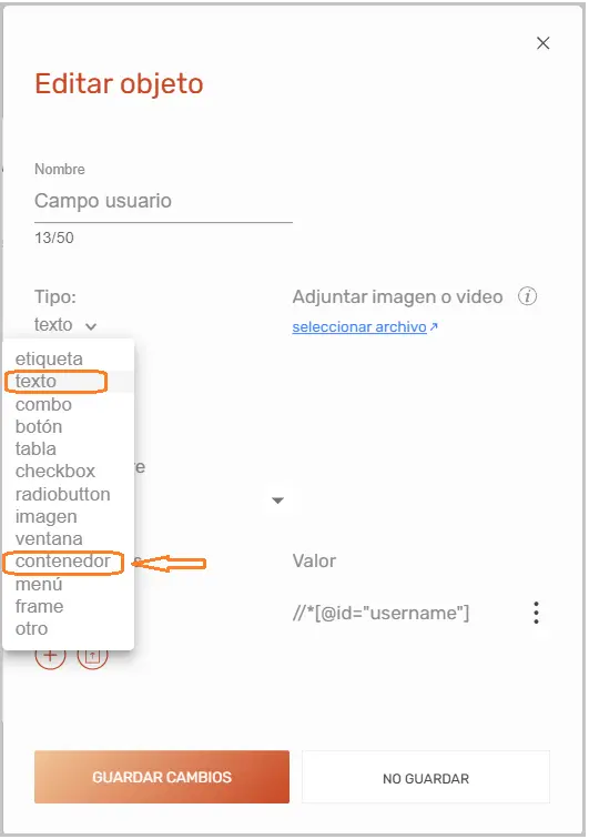 Editar objeto STELA