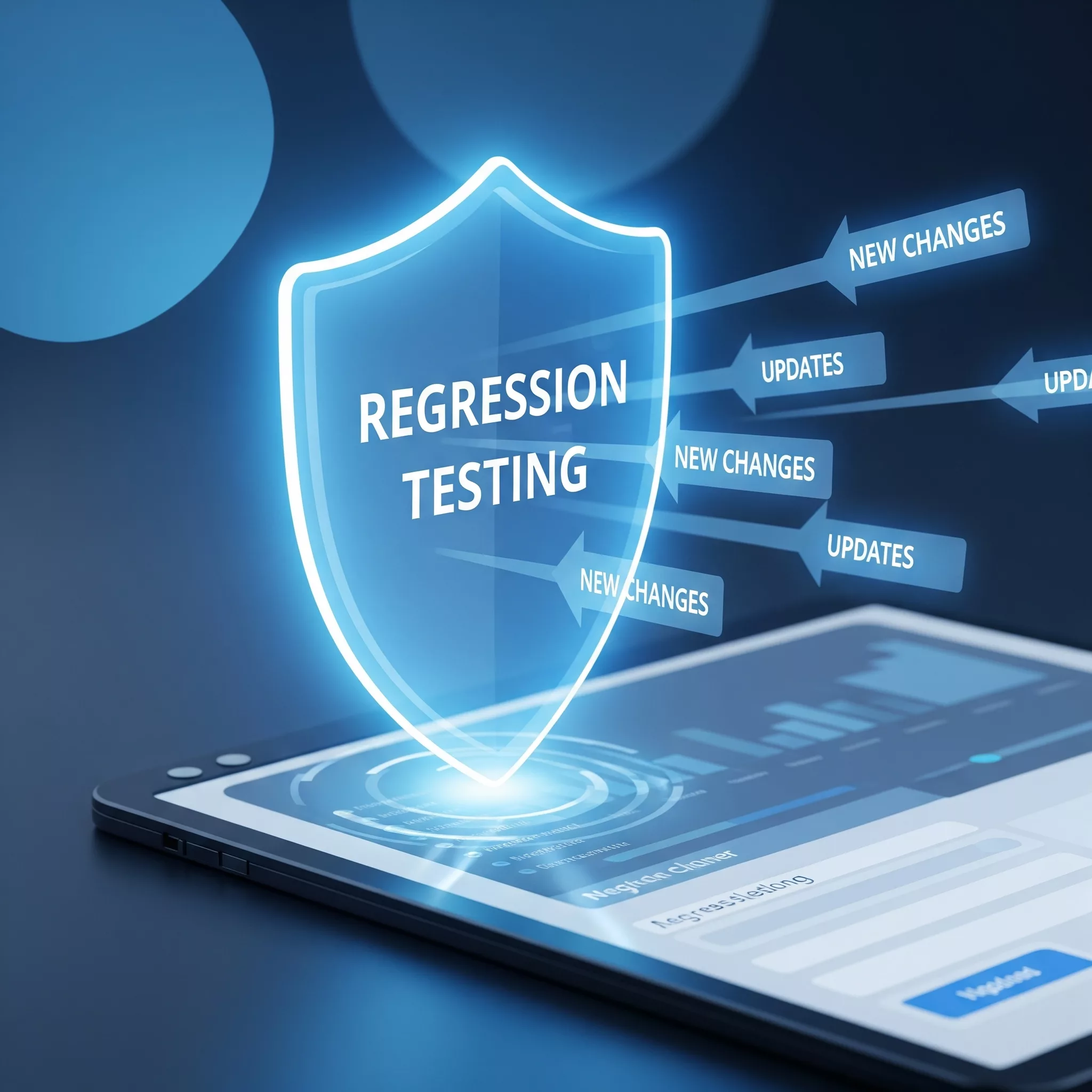 Illustration showing the concept of regression testing with STELA