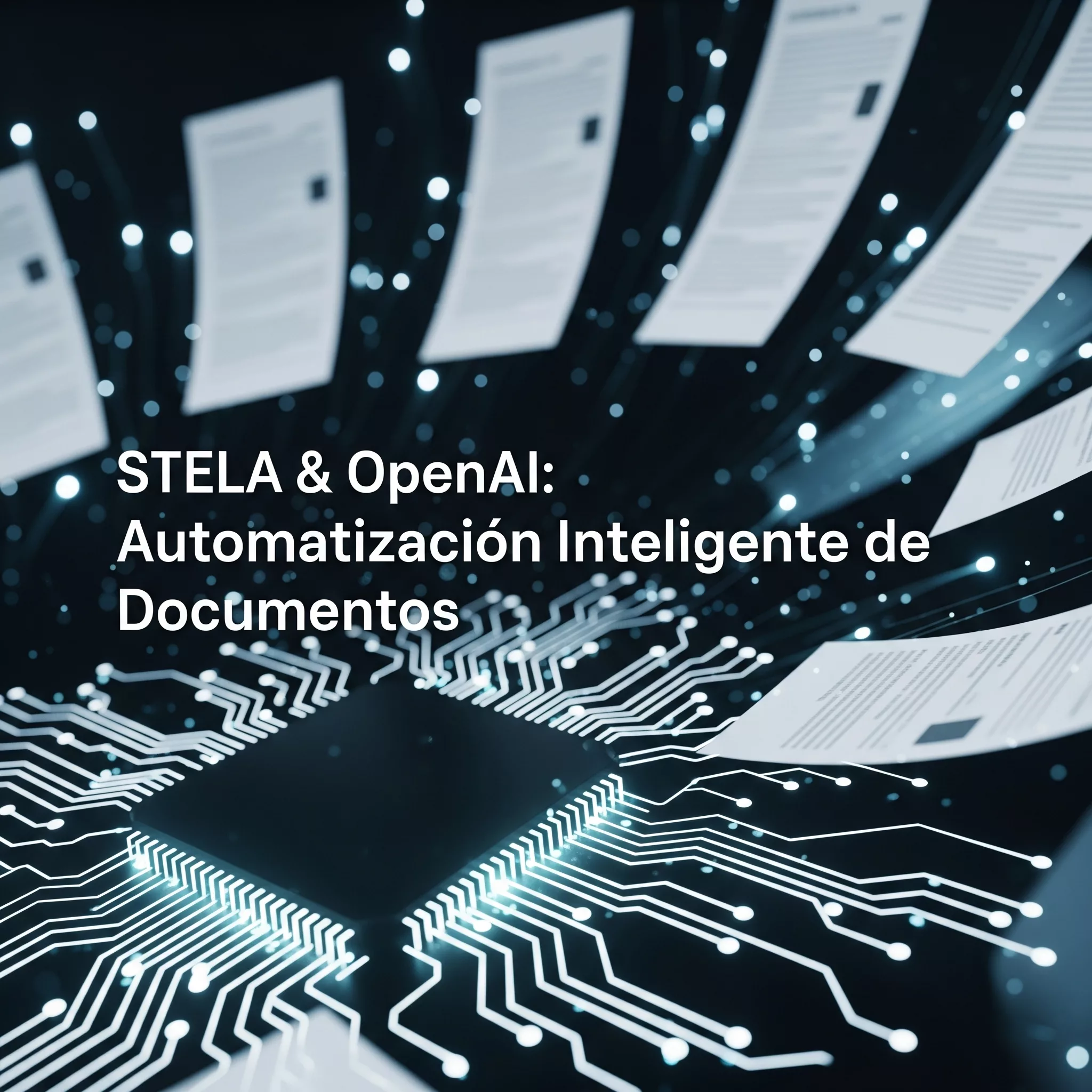 Flujo no-code de STELA OpenAI GPT Azure OCR extrayendo datos de una factura PDF y mostrándolos en el dashboard de STELA.