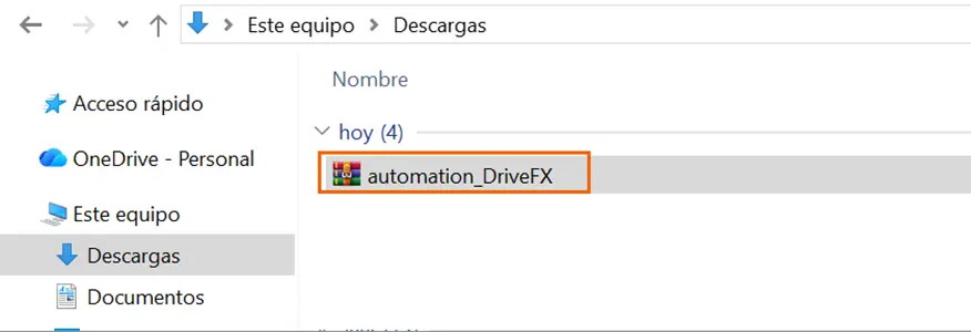 DriveFx Crear carpeta