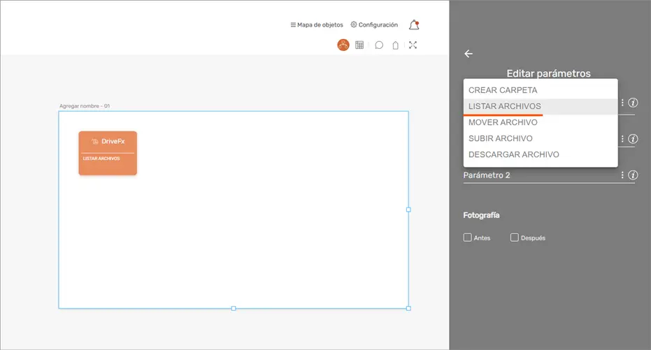 Listar archivos utilizando DrivFx