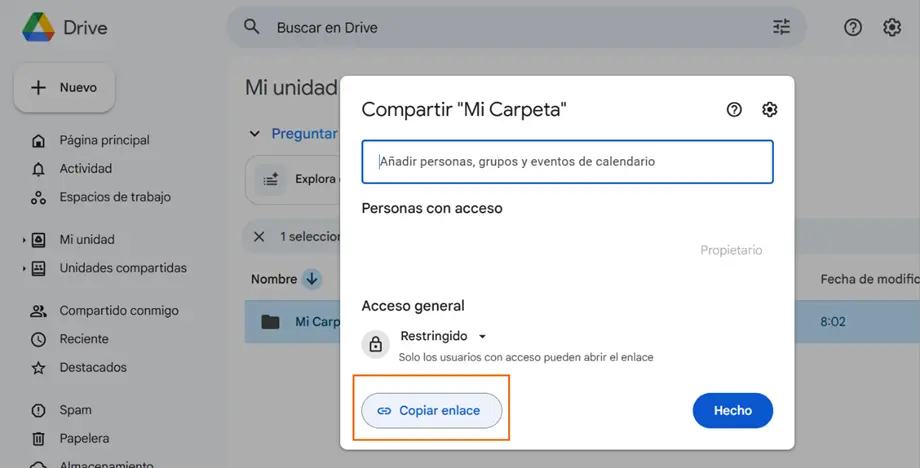 Listar archivos utilizando DrivFx