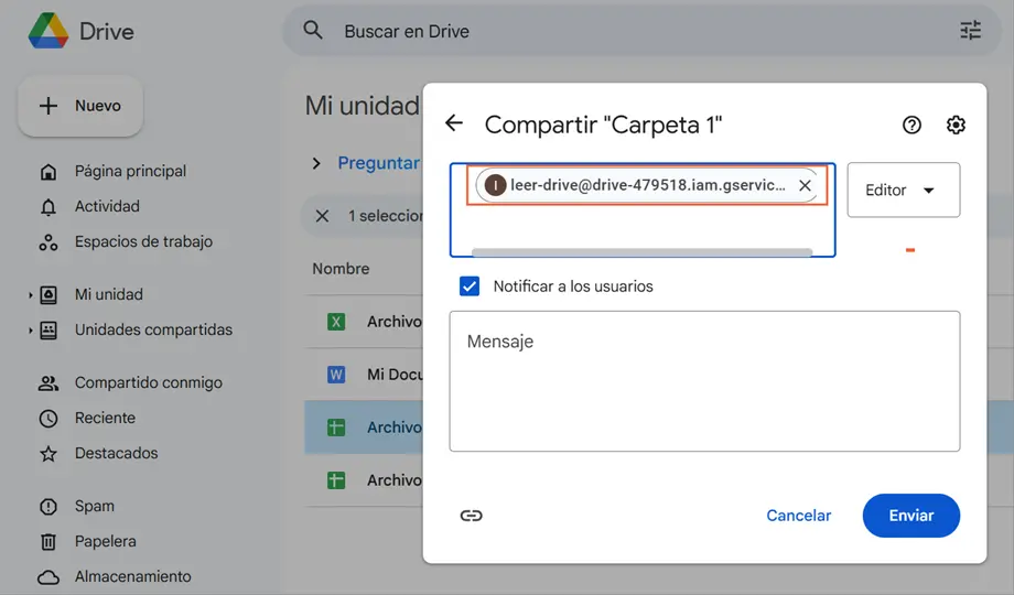 Mover archivo utilizando DrivFx