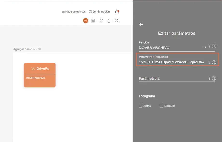Mover archivo utilizando DrivFx