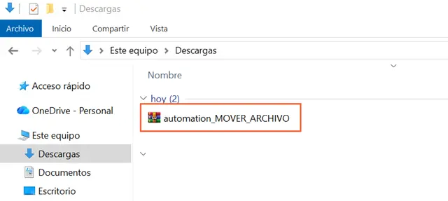 Mover archivo utilizando DrivFx