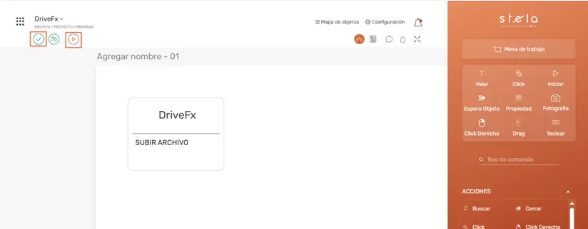 Subir archivos utilizando DrivFx