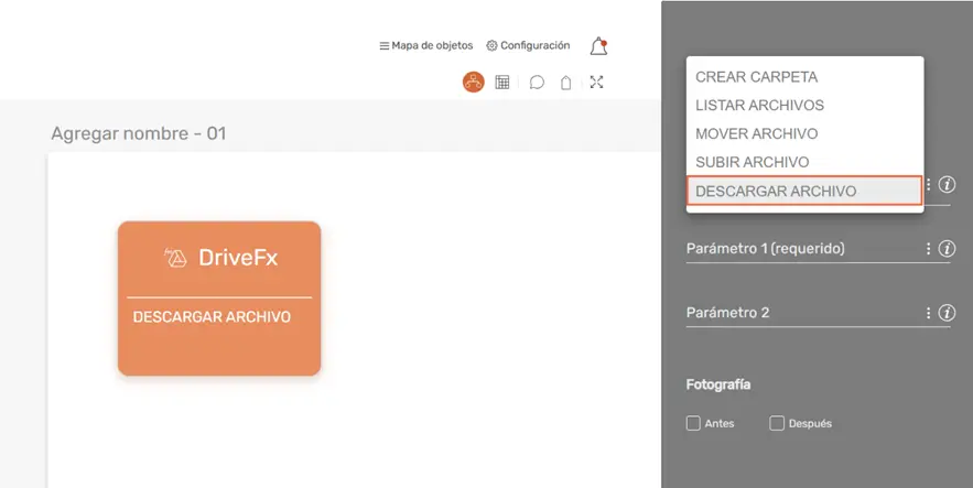 Descargar archivo utilizando DrivFx