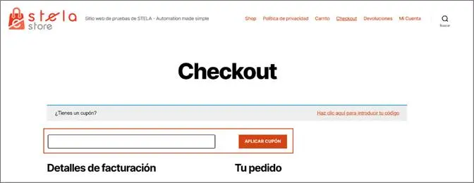 Ejemplo de uso del comando Espera
