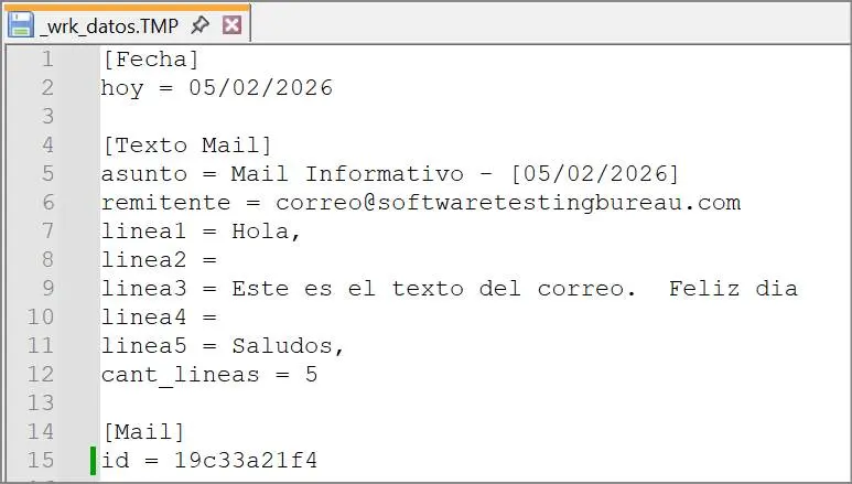 Log STELA - Leer Mail
