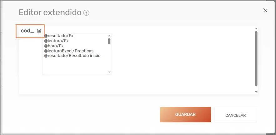 Editor Extendido - Buscar variable