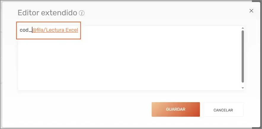 Editor Extendido - Variables