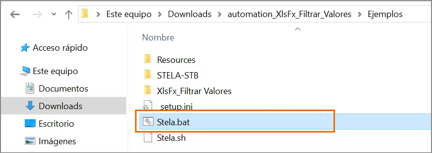 Ejecutar STELA 