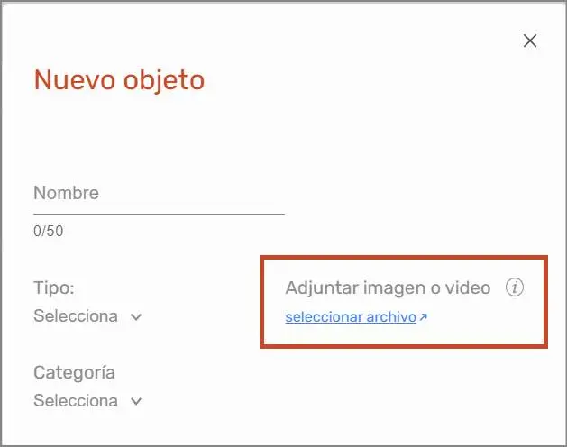 Crear Objeto - Imagen