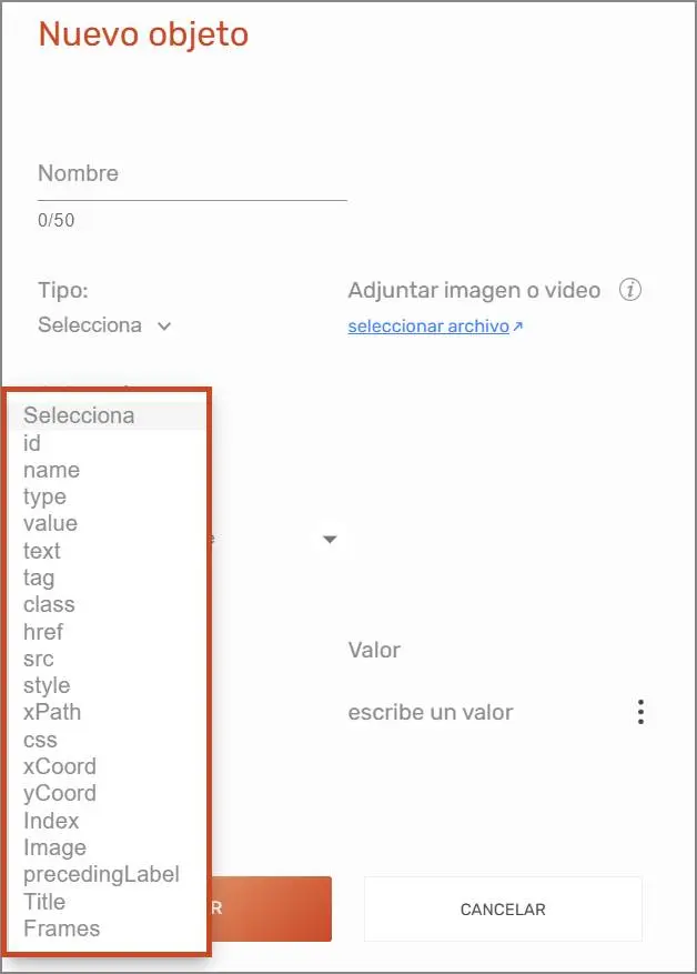 Nuevo Objeto