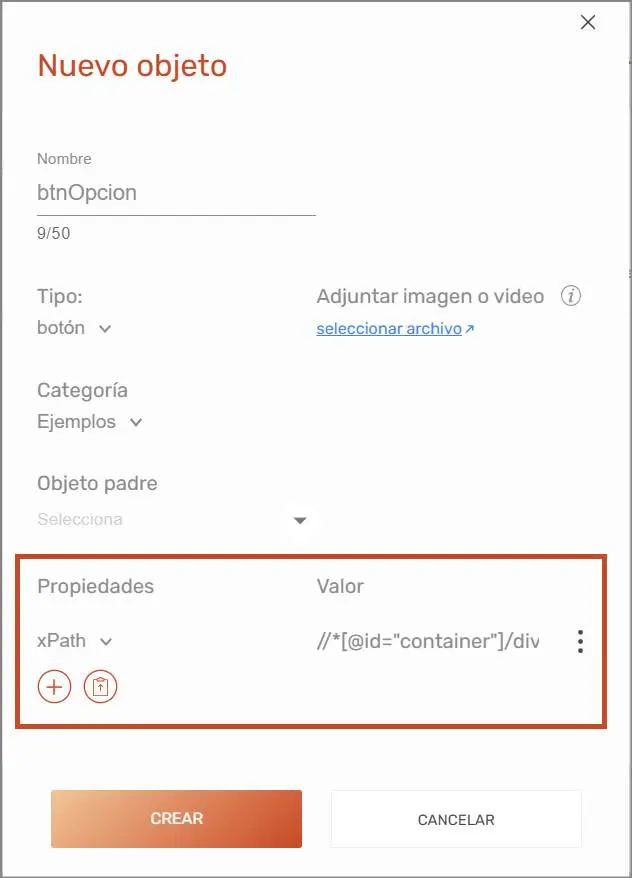 Nuevo Objeto