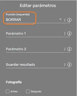 Comando FileFx parámetros STELA