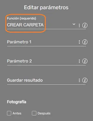 Comando FileFx parámetros STELA