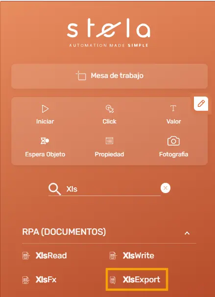 Comandos RPA STELA