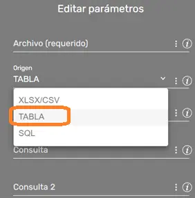 Comando XLSExport origen STELA