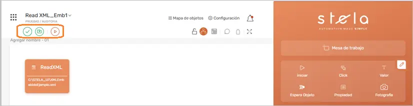 Comando ReadXML descargar automatización STELA