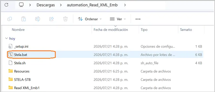 Comando ReadXML STELA.bat