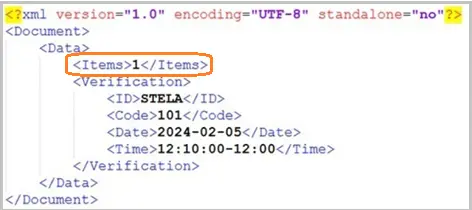 Comando ReadXML ejemplo archivo XML
