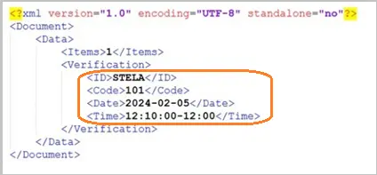 Comando ReadXML ejemplo archivo XML