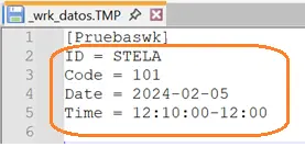 Comando ReadXML _wrk_datos STELA