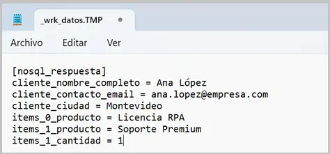 Comando NoSQL wrk_datos STELA