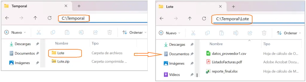 Comando FileFx evidencia ejemplo STELA